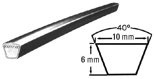 Correa lavadora trapezoidal 3L-515