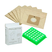 Filtro hepa con bolsas de aspirador para Rowenta Compacteo ZR004101