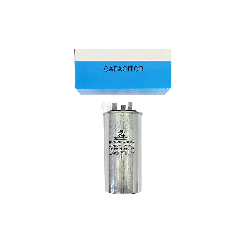 UNIVERSAL - Condensador Metálico Dual 40uF + 5uF 450V para Nevera - AST-00230355