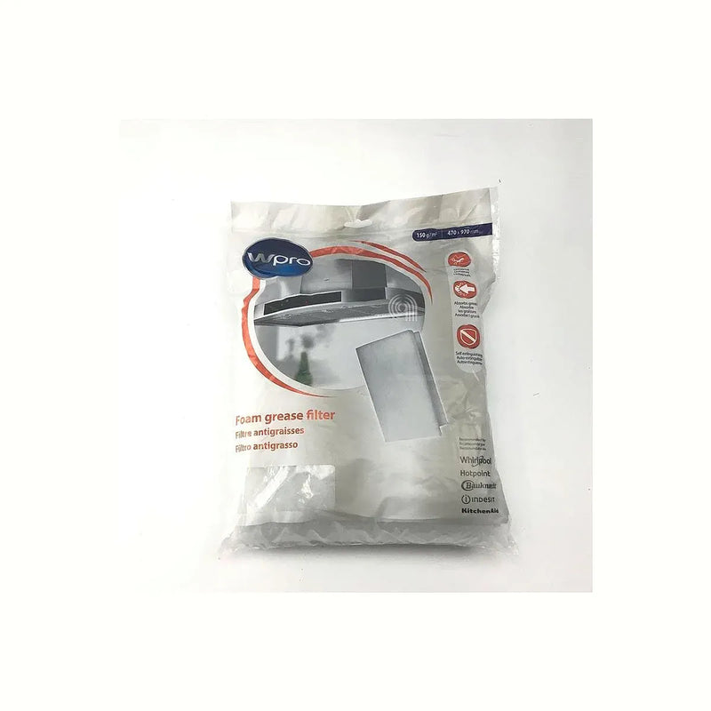 Filtro metálico 47x97 original campana Whirlpool Indesit