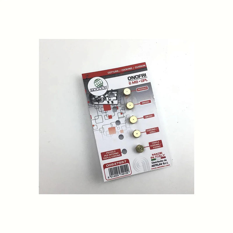 ONOFRI, MONDO - Set 5 Inyectores Gas LPG 6MB para Encimera - AST-00537557